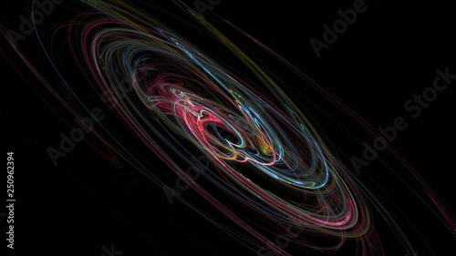 Fantasy chaotic colorful fractal pattern. Abstract fractal shapes. 3D rendering illustration background or wallpaper