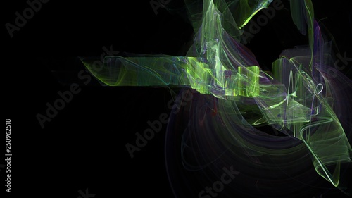 Fantasy chaotic colorful fractal pattern. Abstract fractal shapes. 3D rendering illustration background or wallpaper