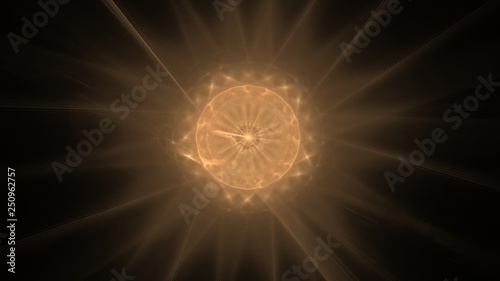Fantasy chaotic colorful fractal pattern. Abstract fractal shapes. 3D rendering illustration background or wallpaper