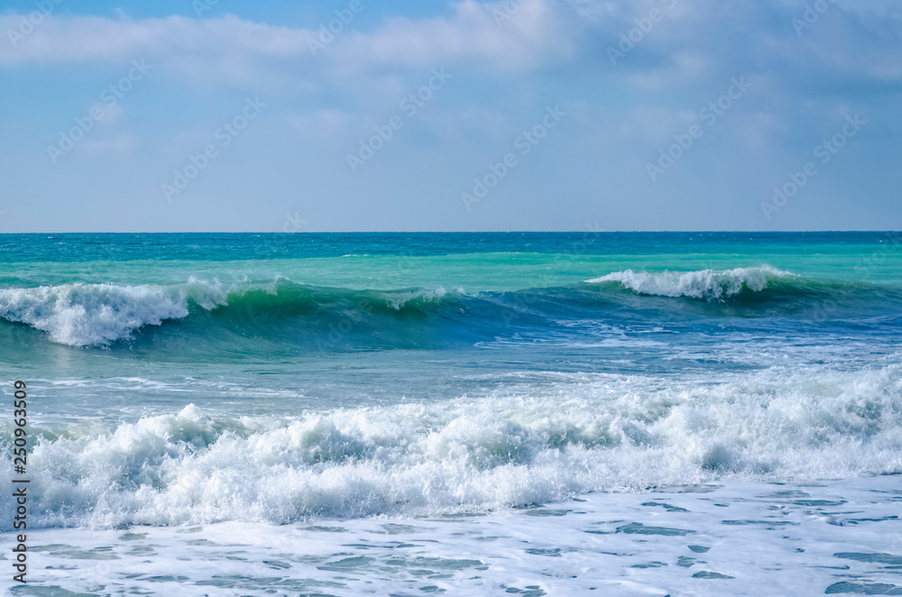 Splashing wave on the Black sea.