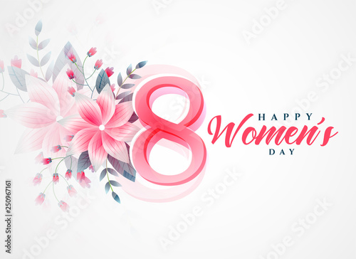 happy women's day beautiful greeting background