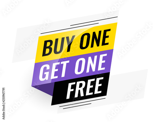 bogo (buy one get one) free sale banner