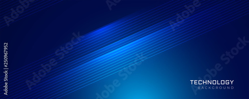 blue technology glowing lines background