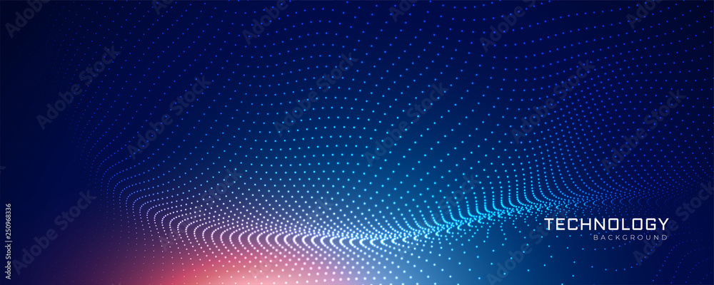 abstract blue technology particle background