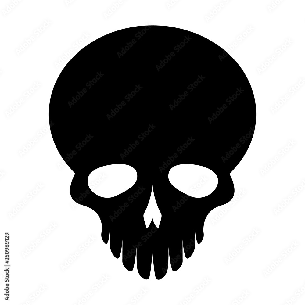 Black skull symbol vector Black skull symbol vector