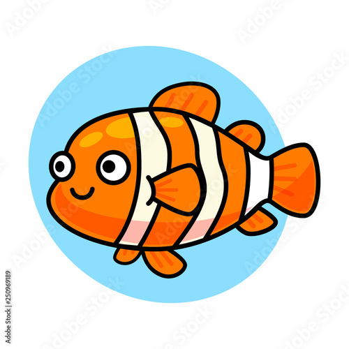 cute nemo fish isolated vector