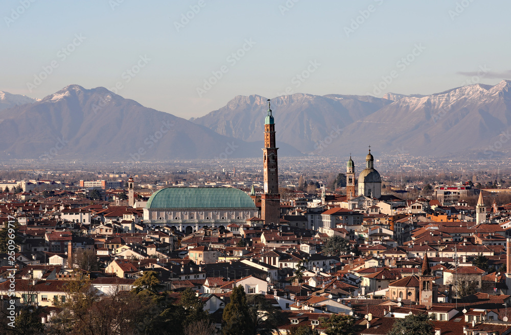 Vicenza in Italy and the famous monument called Basilica Palladi