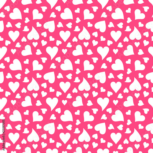 Valentine's Day Pink Seamless Vector Patterns.