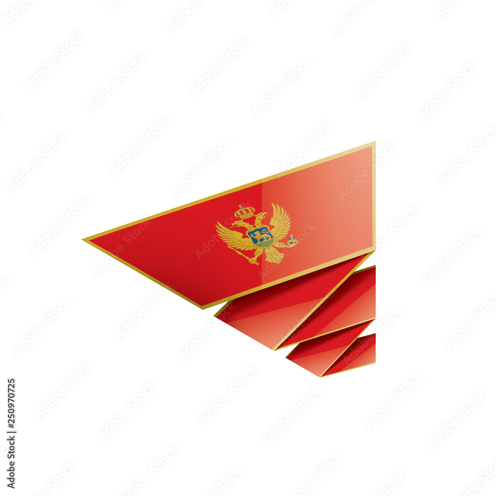 montenegro flag, vector illustration on a white background