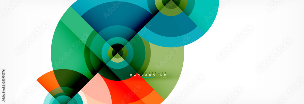 Minimal geometric circles and triangles abstract background, techno modern design, poster template Minimal geometric circles and triangles abstract background, techno modern design, poster template