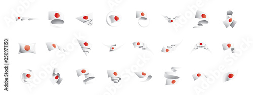 Japan flag  vector illustration on a white background