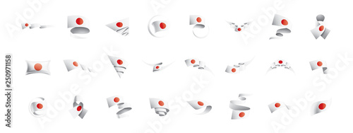 Photography Japan flag, vector illustration on a white background