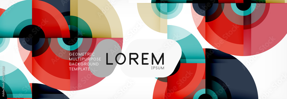 Vector circle composition, geometric minimal design illustration Vector circle composition, geometric minimal design illustration