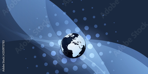 Earth Globe Design - Global Business, Technology, Globalisation Concept, Vector Template 