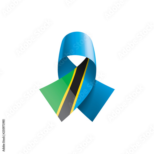 Tanzania flag, vector illustration on a white background