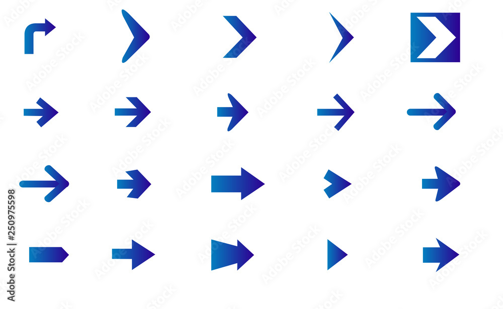 Vector arrow icon set Vector arrow icon set