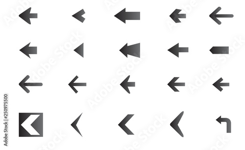 Vector arrow icon set