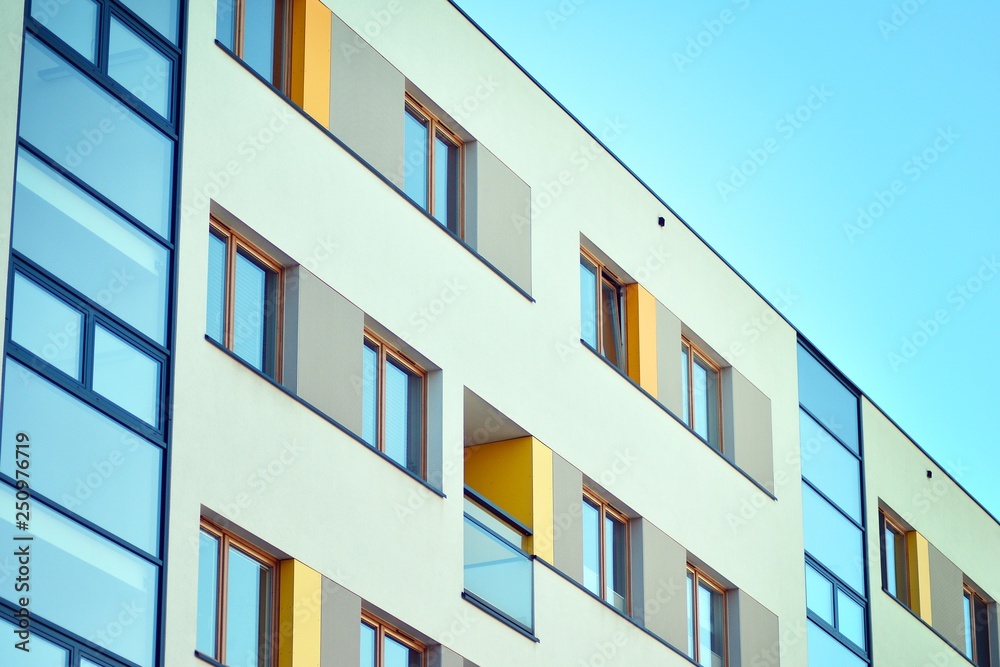 Futuristic architecture of apartment building Futuristic architecture of apartment building