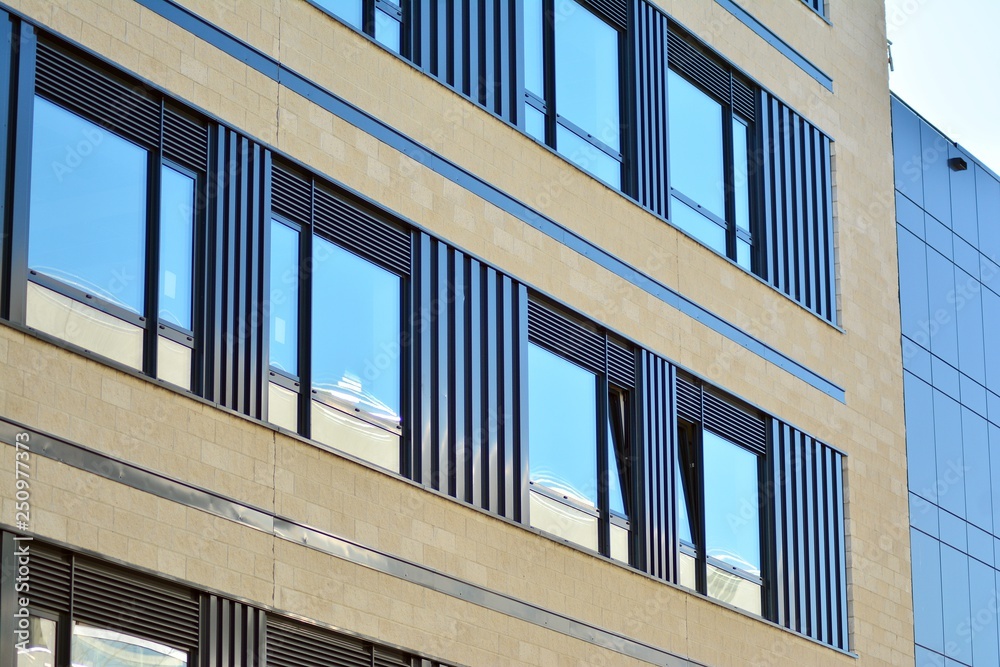 Fototapeta premium Fragment of new business center building