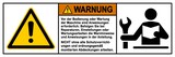 ks450 Kombi-Schild - deutsch - Warnung! - Vor der Bedienung oder Wartung der Maschine sind Anweisungen erforderlich. - Wartungsarbeiten / Warnhinweis - machine safety sign - Werkzeug - 3zu1 - g7247