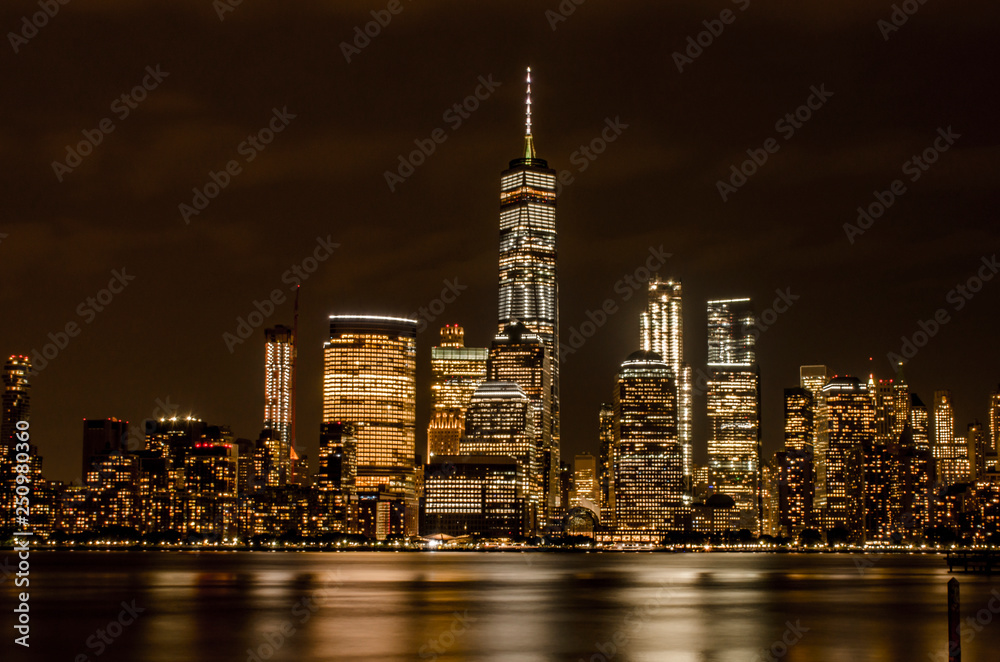 Obraz premium panoramę Nowego Jorku w nocy