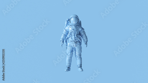 Blue Spaceman Astronaut Cosmonaut 3d illustration 3d render