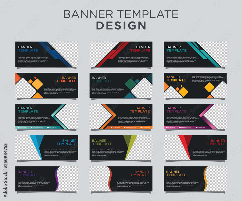 Professional Banner Template Set Vol 1 Dark Background