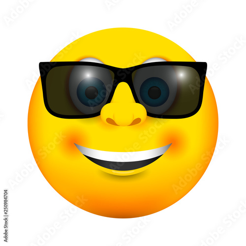 Sunglasses smiling emoji icon