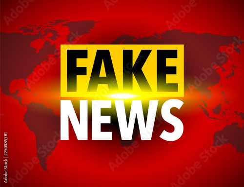 Fake news world icon