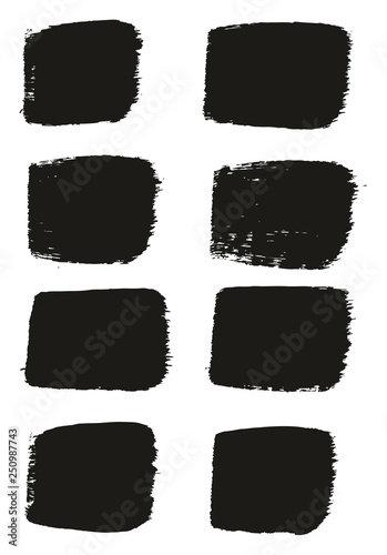 Paint Brush Medium Lines High Detail Abstract Vector Background Set 54