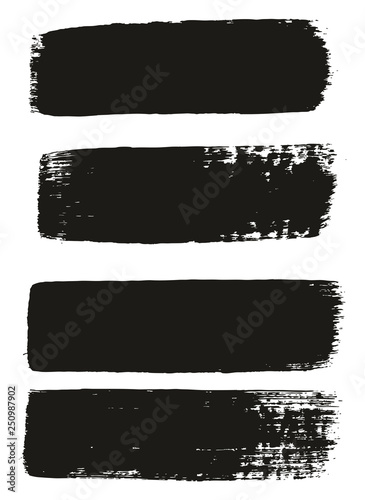 Paint Brush Medium Lines High Detail Abstract Vector Background Set 44
