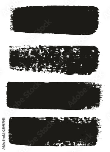 Paint Brush Medium Lines High Detail Abstract Vector Background Set 40