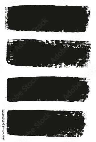Paint Brush Medium Lines High Detail Abstract Vector Background Set 39