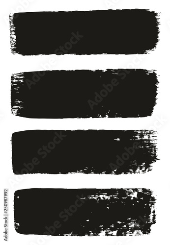Paint Brush Medium Lines High Detail Abstract Vector Background Set 38