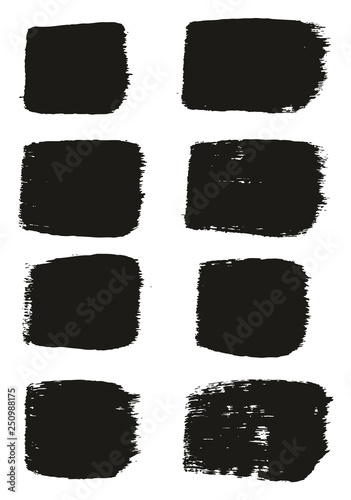 Paint Brush Medium Lines High Detail Abstract Vector Background Set 24