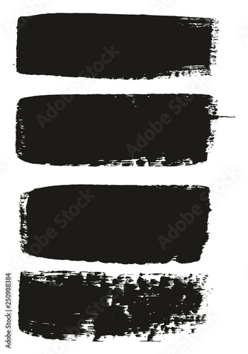 Paint Brush Medium Lines High Detail Abstract Vector Background Set 16