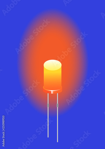 LED - a semiconductor device that creates a glow and is used in electrical appliances and as a replacement for lamps with filament nits.