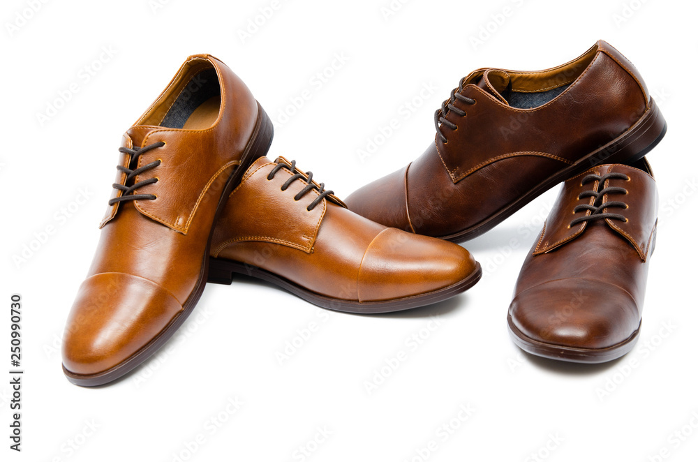 Brown shoes isolated on white background Brown shoes isolated on white background