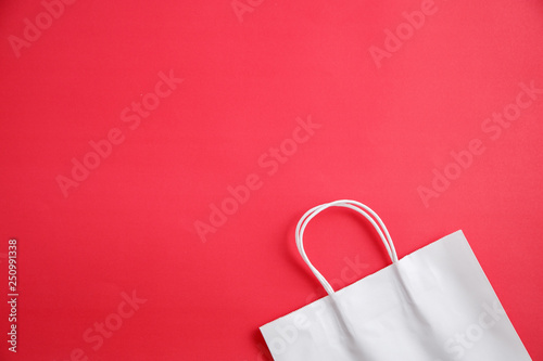Paper bags on a solid isolated background. Top view