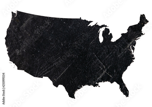USA map grunge black style