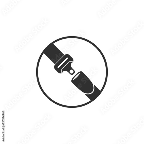Seat belt icon in simple design. Vector illustration