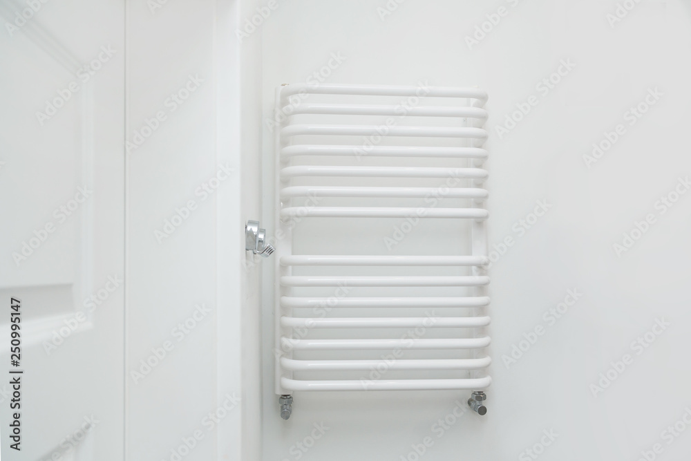 Heating white coil to dry towels. Heating white coil to dry towels.