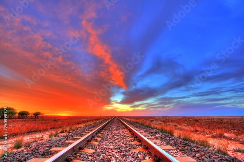 Indian-Pacific railway across the Nullarbor