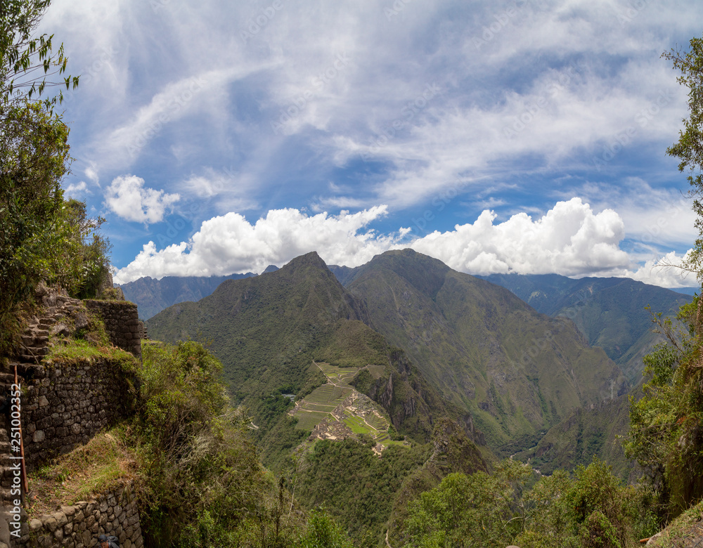 Machu Picchu, Peru - Ruins of Inca Empire city and Huaynapicchu Mountain, Sacred Valley
