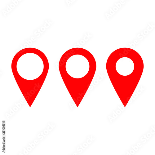 Red maps pin. Location map icon. Location pin. Pin icon vector.