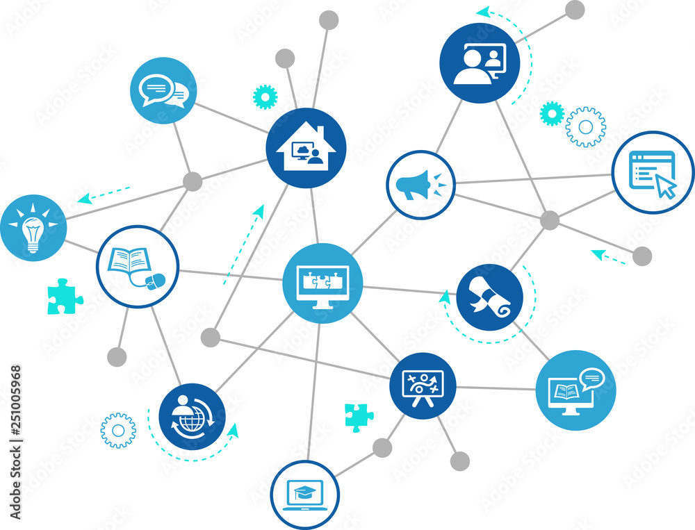 e-learning concept – vector illustration e-learning concept – vector illustration