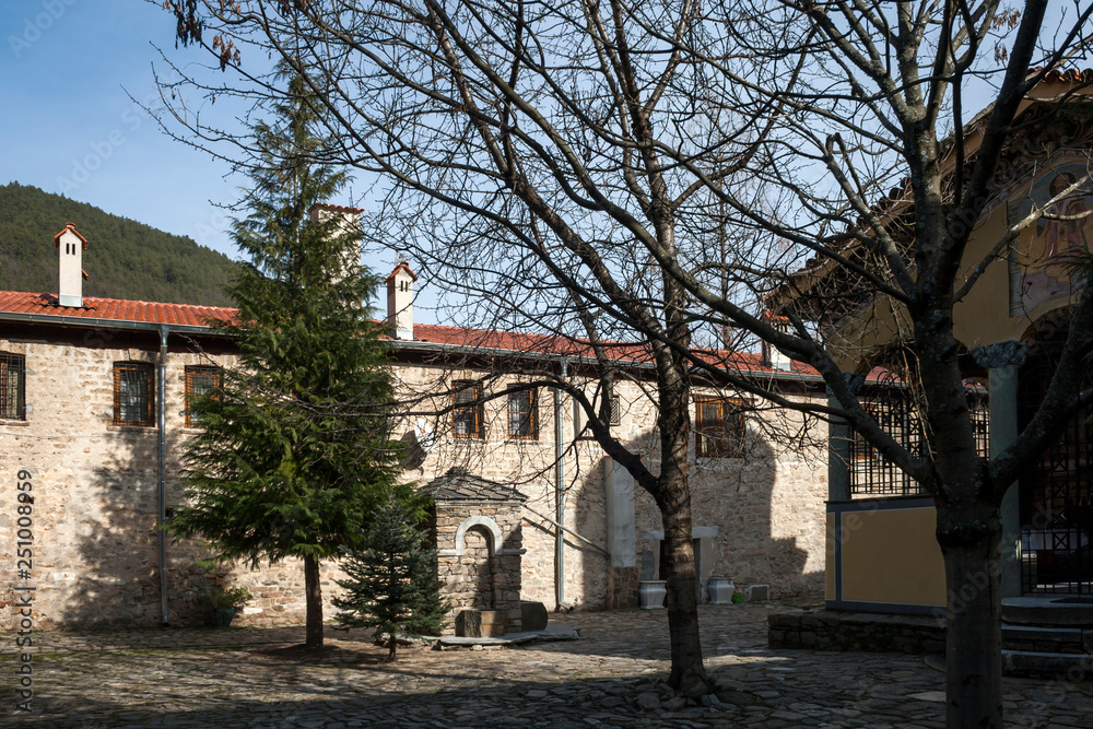 Buildings in Medieval Bachkovo Monastery Dormition of the Mother of God, Bulgaria