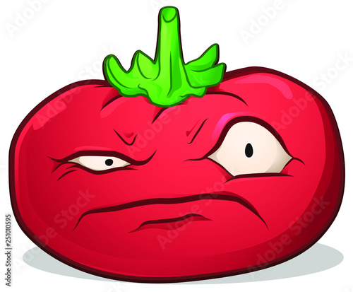 Tomato Disgruntled Cartoon