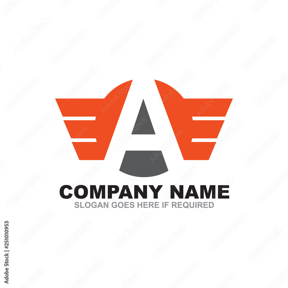 Obraz premium A letter logo design vector template