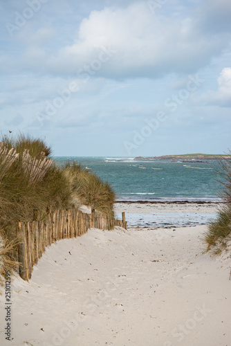 Panorama de la Dune de la Corn Ar Gazel Finistère Bretagne France photo